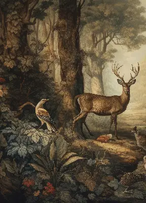 Estores de rolo interiores para janela Animais na floresta