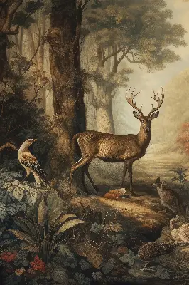 Estores de rolo interiores para janela Animais na floresta