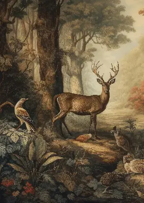 Estores de rolo interiores para janela Animais na floresta