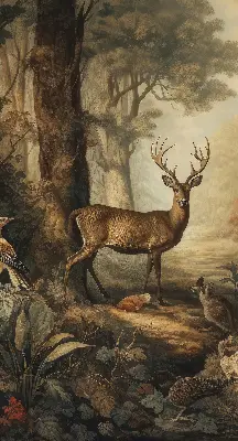 Estores de rolo interiores para janela Animais na floresta