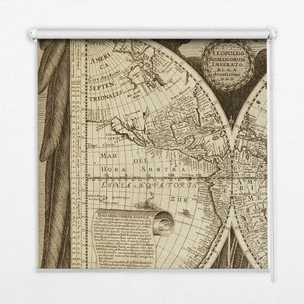 Estores de rolo para janela Mapa do Velho Mundo