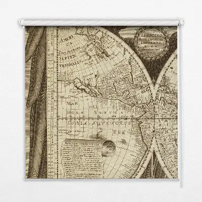 Estores de rolo para janela Mapa do Velho Mundo
