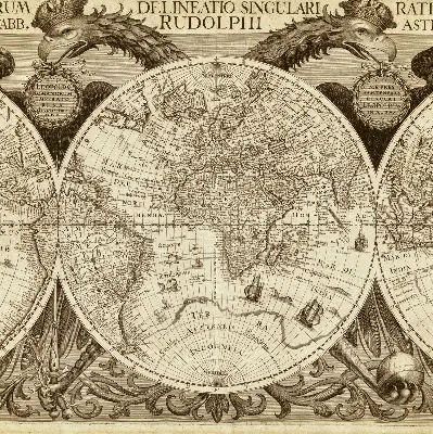 Estores de rolo para janela Mapa do Velho Mundo