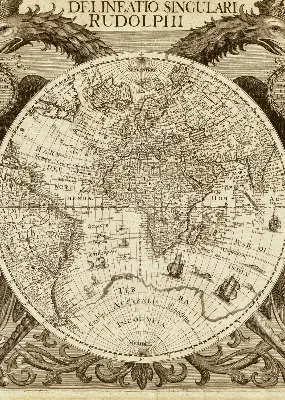 Estores de rolo para janela Mapa do Velho Mundo