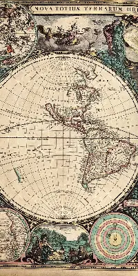 Estores de rolo interiores Mapa-múndi