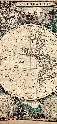 Estores de rolo interiores Mapa-múndi