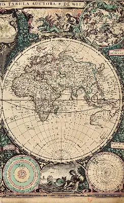 Estores de rolo interiores Mapa-múndi