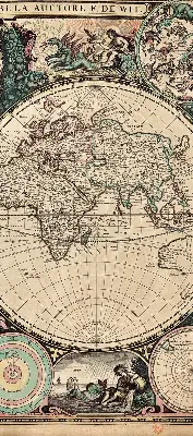 Estores de rolo interiores Mapa-múndi