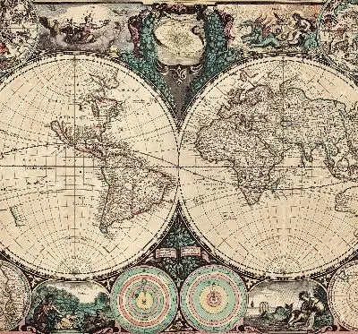 Estores de rolo interiores Mapa-múndi