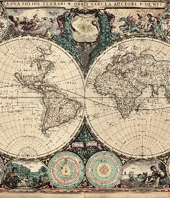 Estores de rolo interiores Mapa-múndi