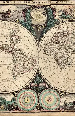 Estores de rolo interiores Mapa-múndi