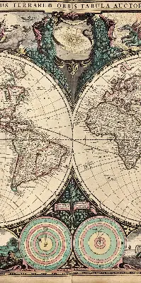 Estores de rolo interiores Mapa-múndi