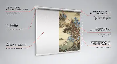 Estores de rolo para porta de varanda Montanhas