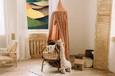 Estores de rolo interiores para janela Colinas abstratas