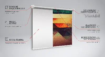 Estores de rolo interiores para janela Montanhas abstratas