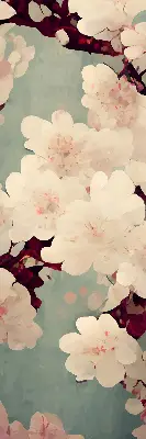 Estores de rolo para janela flor de cerejeira