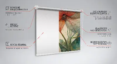Estores de rolo para porta de varanda Flor