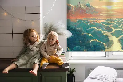 Estores de rolo interiores para janela Pôr do sol