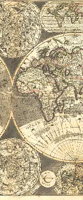 Estores de rolo interiores Mapa-múndi