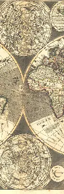 Estores de rolo interiores Mapa-múndi