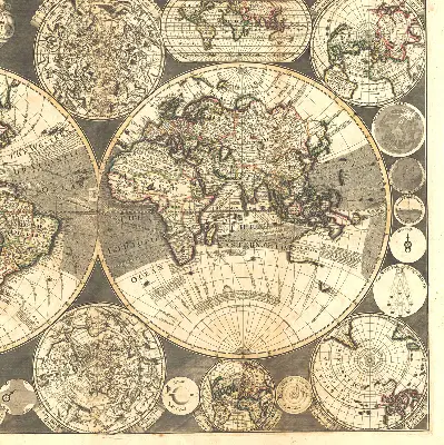 Estores de rolo interiores Mapa-múndi