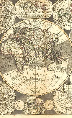 Estores de rolo interiores Mapa-múndi