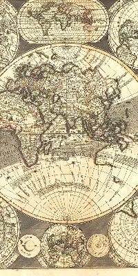 Estores de rolo interiores Mapa-múndi