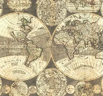 Estores de rolo interiores Mapa-múndi