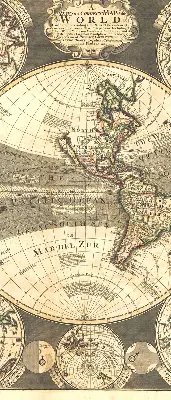 Estores de rolo interiores Mapa-múndi
