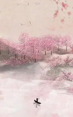 Estores de rolo interiores para janela Jardim das Cerejeiras em Flor