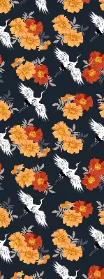 Estores de rolo interiores para janela Flores e garças