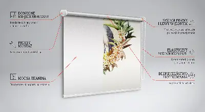 Estores de rolo interiores Um grou em um círculo de vegetação