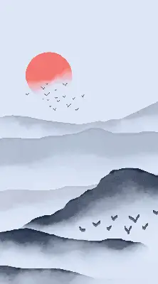 Estores de rolo em tecido Montanhas na neblina