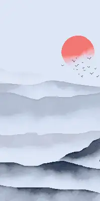 Estores de rolo em tecido Montanhas na neblina