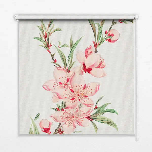 Estores de rolo interiores para janela Flor rosa