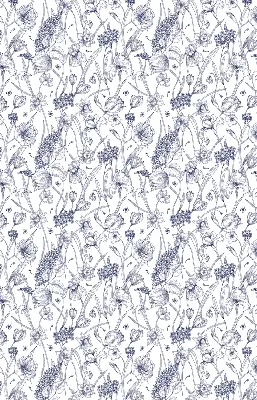 Estores de rolo para porta de varanda Flores silvestres