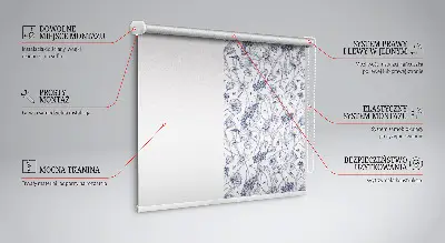 Estores de rolo para porta de varanda Flores silvestres
