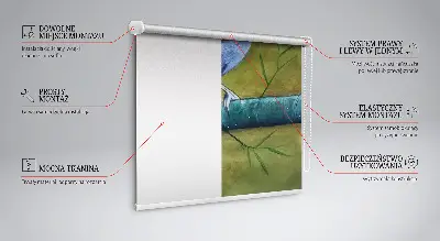 Estores de rolo interiores para janela Um pássaro num galho