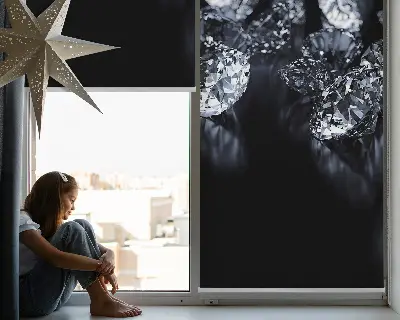 Estores de rolo blackout para janela Diamantes e brilho