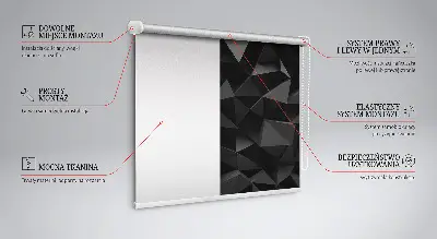 Estores de rolo interiores blackout Origami preto