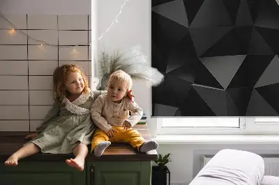 Estores de rolo interiores blackout Origami preto