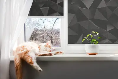 Estores de rolo interiores blackout Origami preto