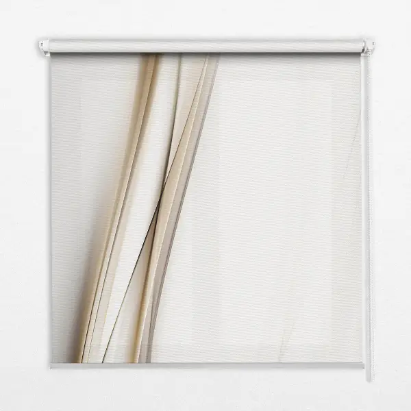 Estores de rolo blackout para porta de varanda Onda em fundo branco