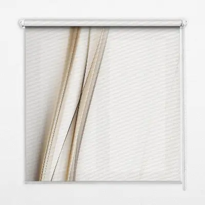 Estores de rolo blackout para porta de varanda Onda em fundo branco