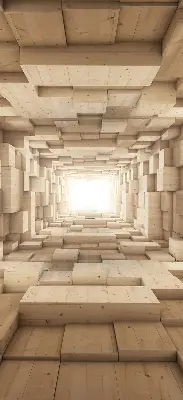 Estores de rolo interiores blackout para janela buraco de madeira 3D