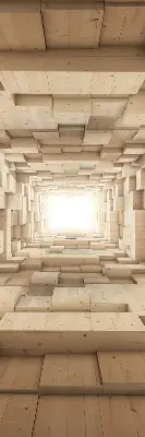 Estores de rolo interiores blackout para janela buraco de madeira 3D