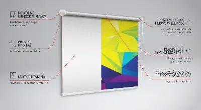 Estores de rolo interiores blackout para janela Padrão de origami colorido