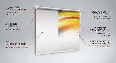 Estores de rolo interiores blackout para janela Ondas laranjas
