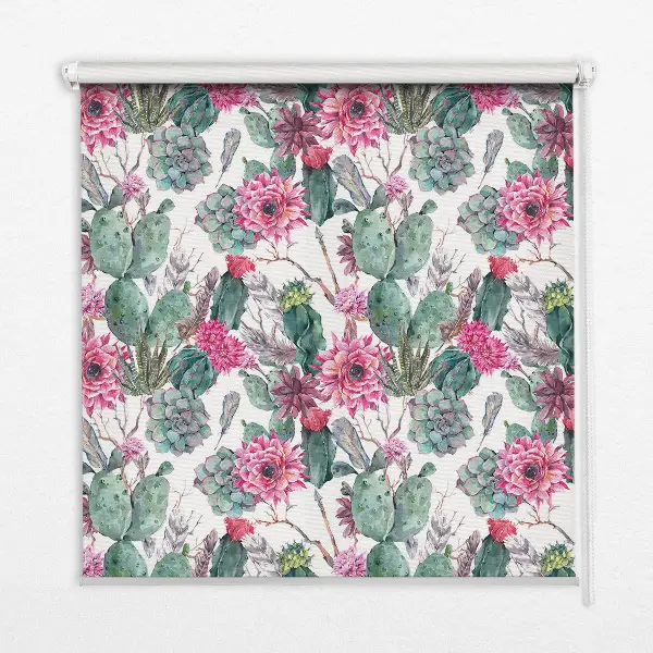 Estores de rolo interiores blackout Flor de cacto