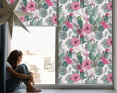 Estores de rolo interiores blackout Flor de cacto